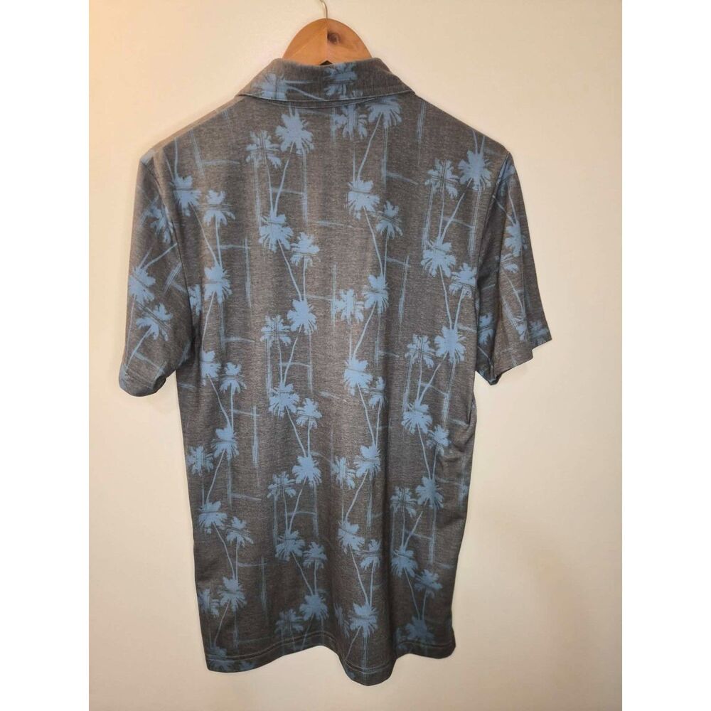 Travis Mathew Mens Polo Shirt Golf Tropical Palm Tree Stretch Performance Small - Picture 7 of 10